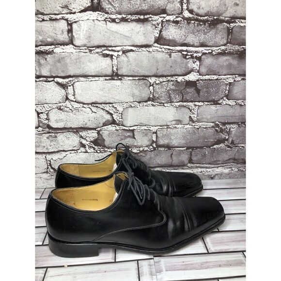 Mezlan Lancer Black Leather Square Cap Toe Lace Oxfords Shoes Men sz 10M US/43EU main image 15